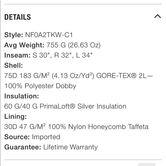 NWT The North Face NFZ Gore-Tex ski pants - Picture 8 of 15